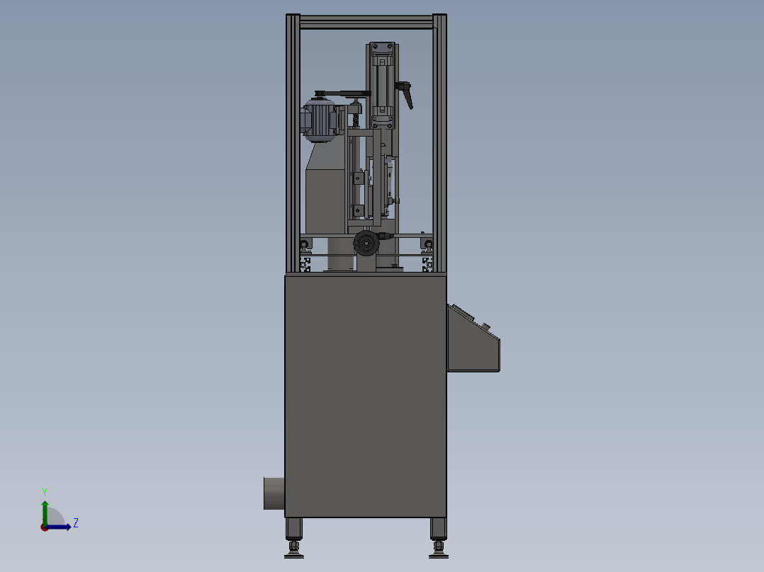 小型加工中心左视图