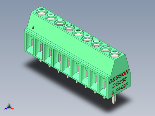 DG308-2.54-09P-14-00AH正等轴测缩略图