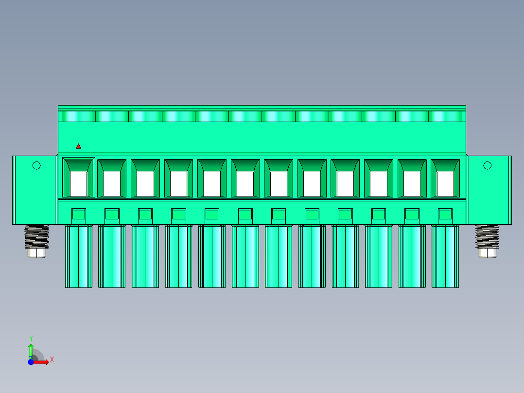 DEGSON 15EDG（公头） 3.5mm 螺钉锁紧，插拔式接线端子 FullPack-15EDGKBM-3.5-12P-14-00AH前视图