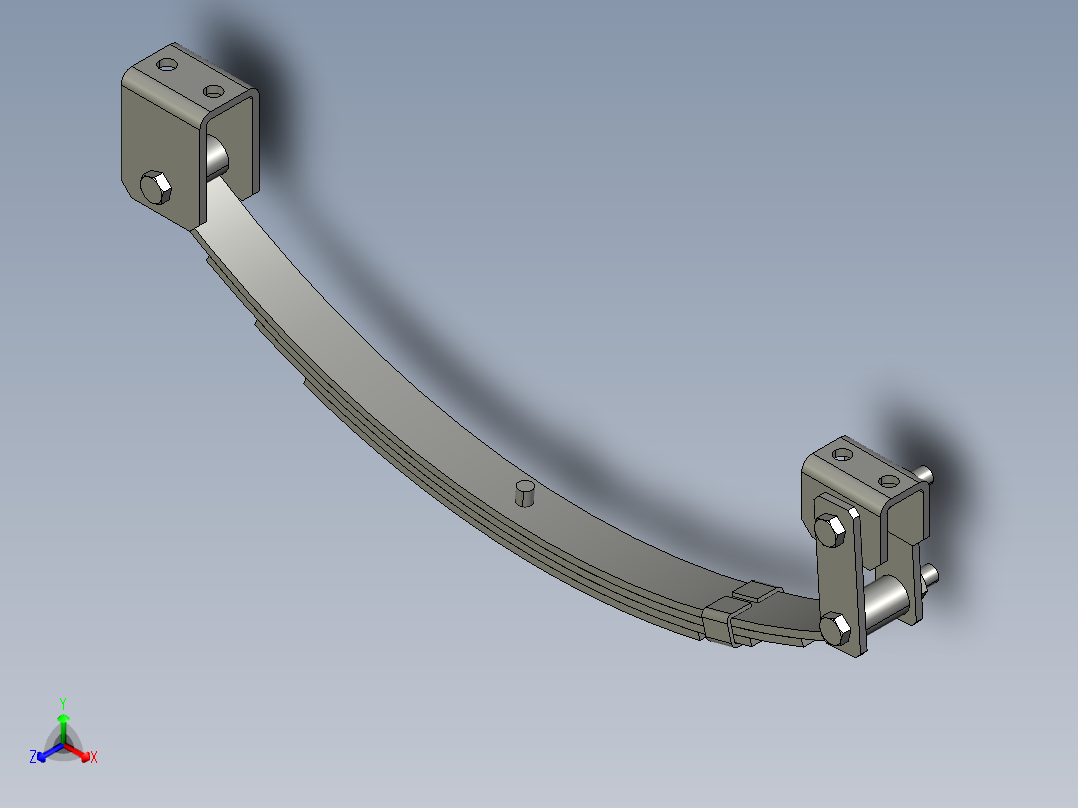 2,000磅拖车轴的四叶双眼弹簧