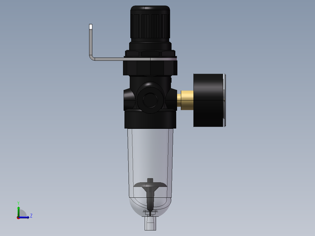 KIT REGULADOR FILTRO DRENO AUT. MAN. FIXAD. 1-8 (P1H-XXX)左视图