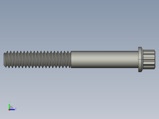 1-4in-20 2long 12-point screws.STEP左视缩略图