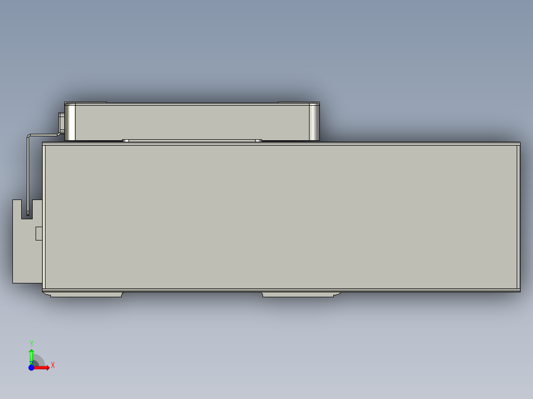 直线模组LHC14-S600-L设计图纸前视图