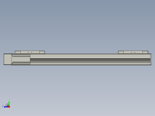 直线模组LHC14-S600-L设计图纸右视缩略图