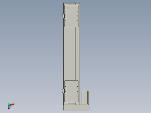 直线模组LHC14-S600-L设计图纸俯视缩略图