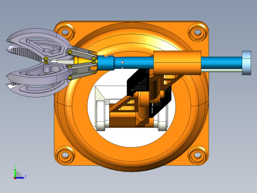 21-壁挂式机械爪三维建模图纸 CATIA设计 附stp格式左视缩略图