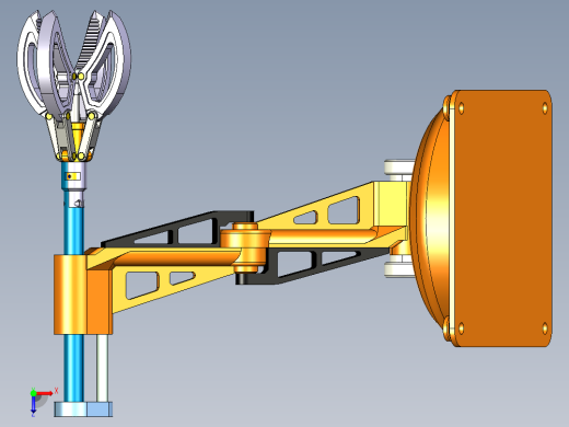 21-壁挂式机械爪三维建模图纸 CATIA设计 附stp格式俯视缩略图