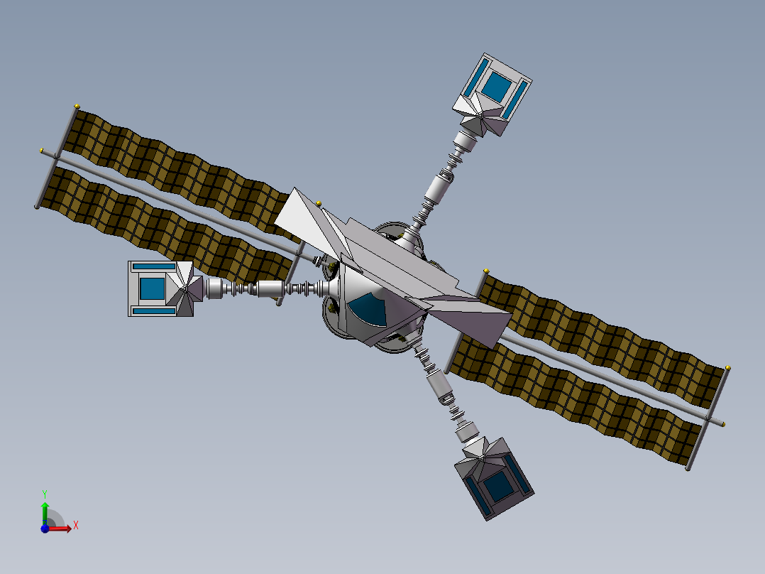 航天器宇宙飞船主视图