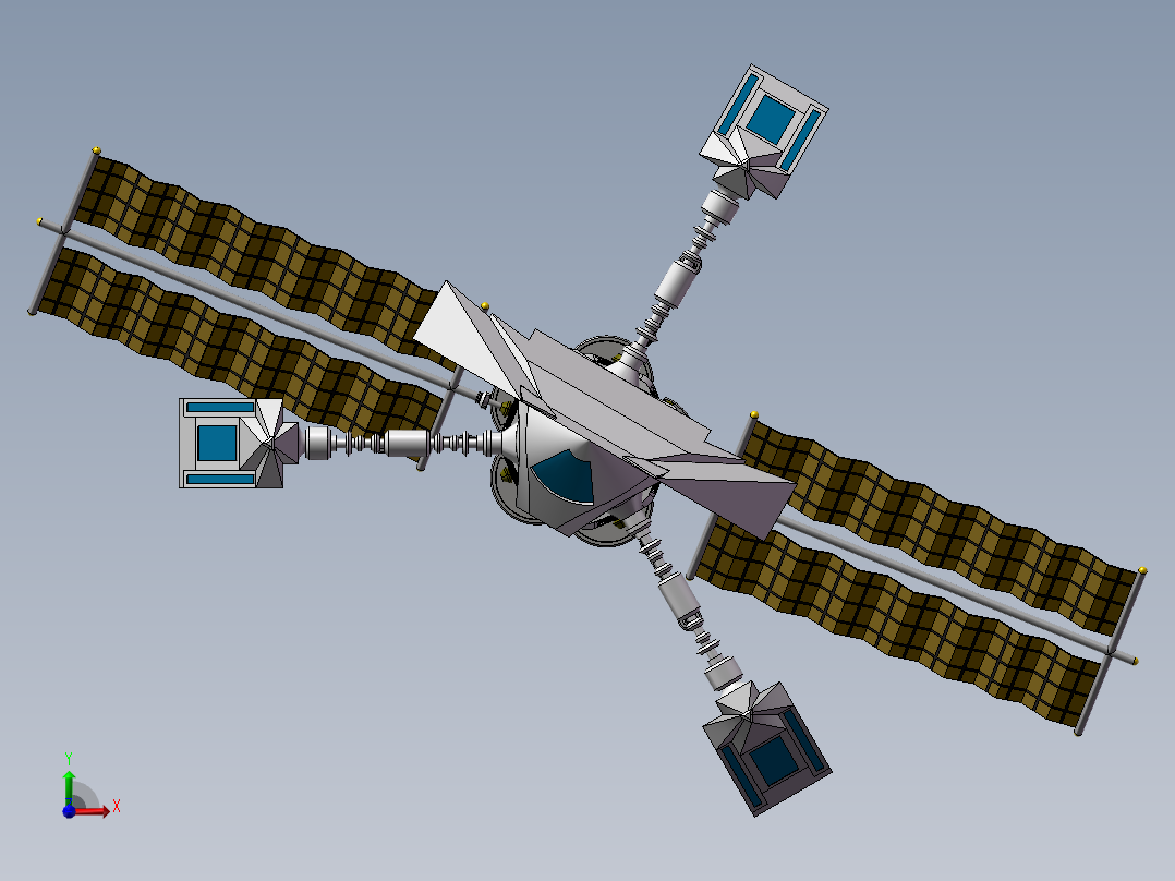 航天器宇宙飞船前视图