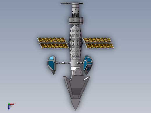 航天器宇宙飞船俯视缩略图
