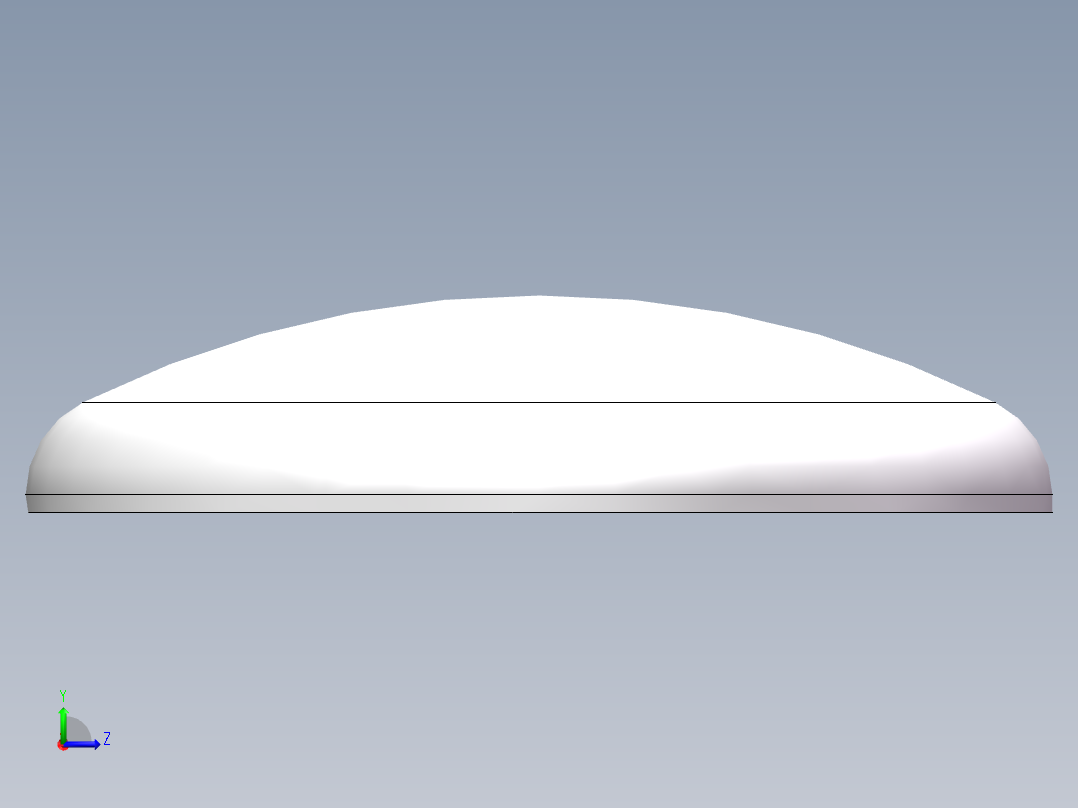 THB碟形封头DN2300左视图