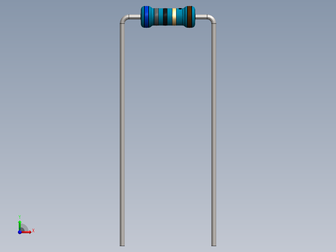 电容器 二极管 电阻器-Resistor 68 Ohm Blue前视图