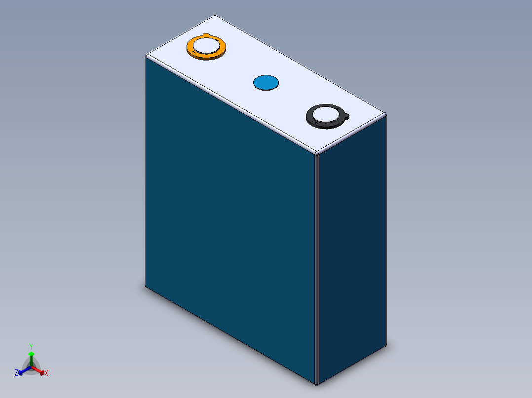 方形电芯210A正等轴测图