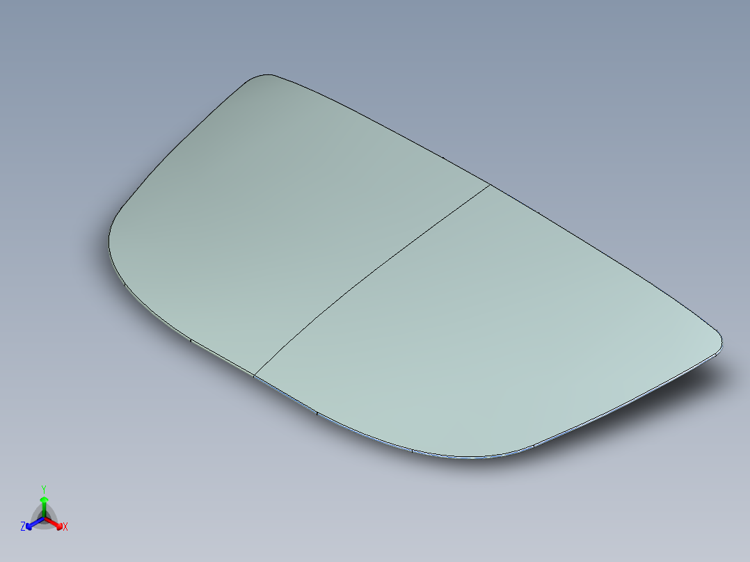 引擎盖内板概念--creo正等轴测图