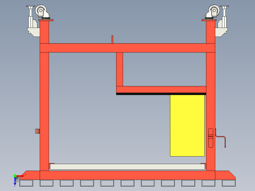 焊接平台工作桌俯视图