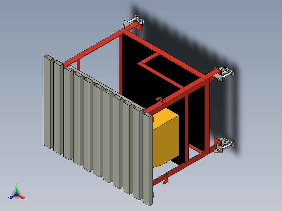 焊接平台工作桌正等轴测图