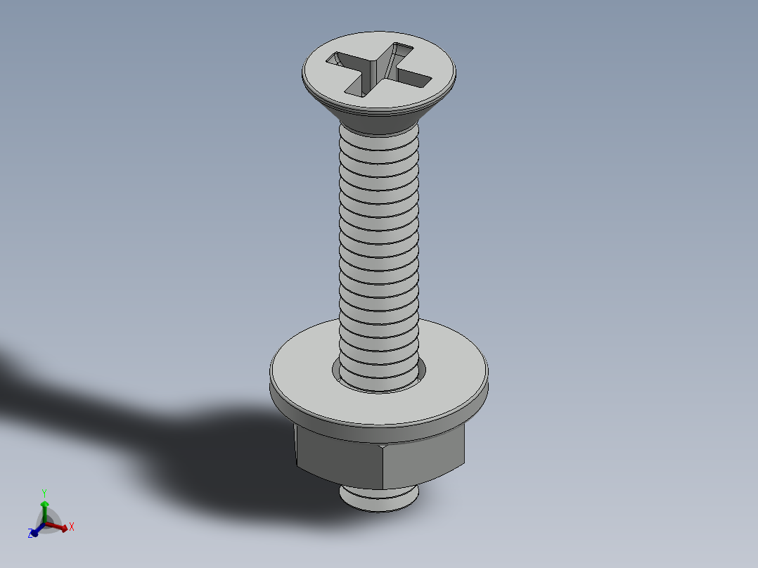 紧固件-No.8-32 Flathead-01主视图