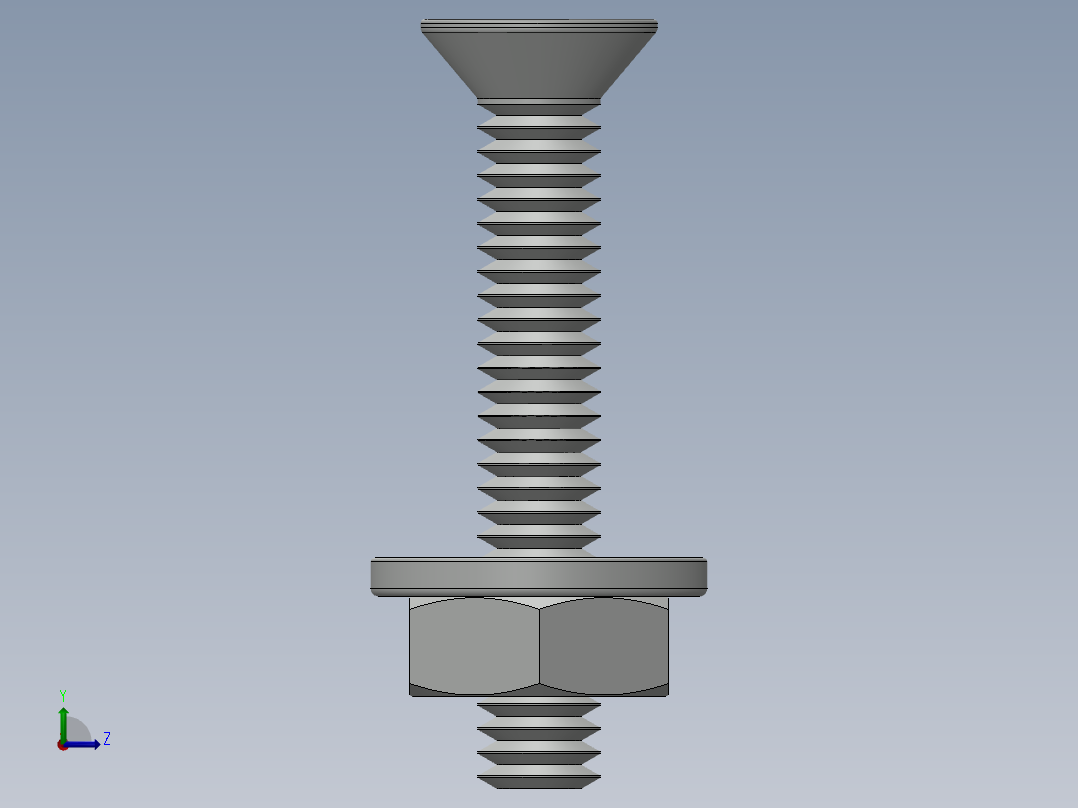 紧固件-No.8-32 Flathead-01左视图