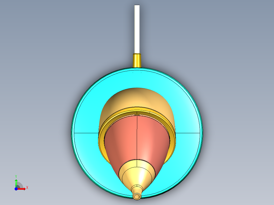 吸鼻器洗鼻器结构设计前视图