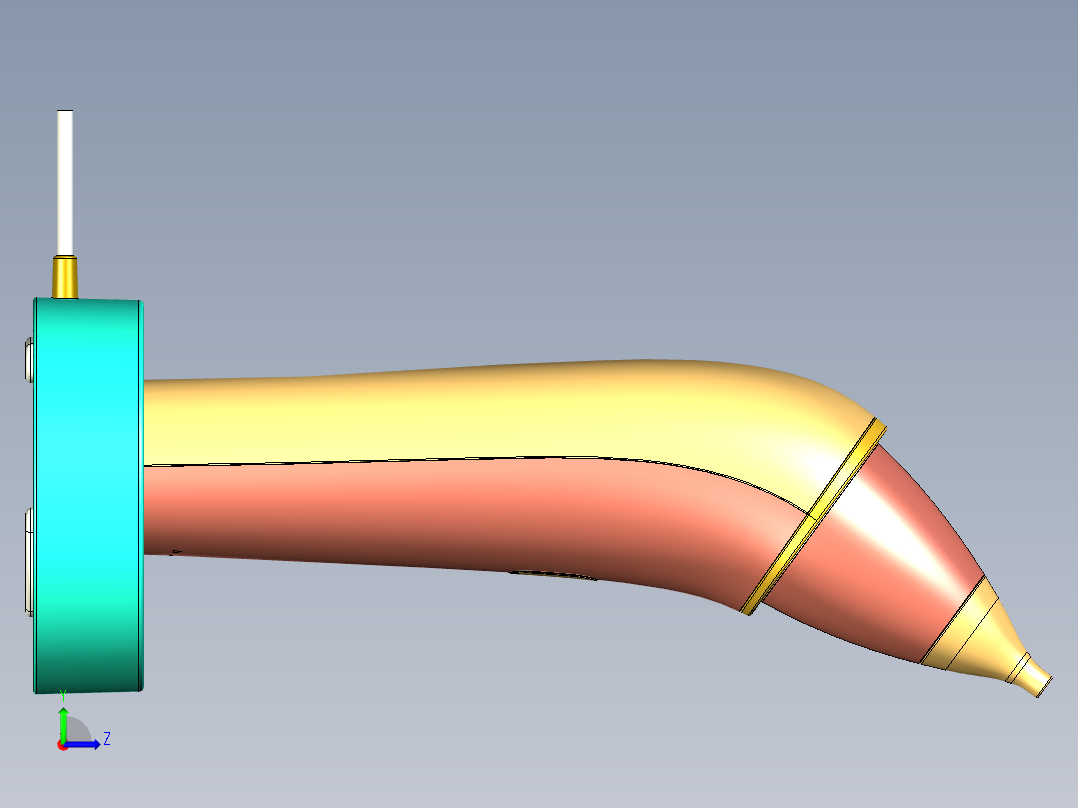 吸鼻器洗鼻器结构设计左视图