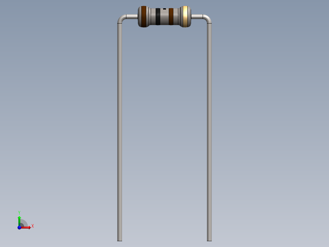 电容器 二极管 电阻器-Resistor 100 Ohm前视图