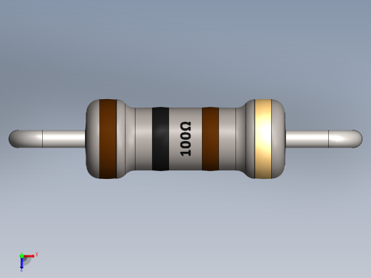 电容器 二极管 电阻器-Resistor 100 Ohm俯视缩略图