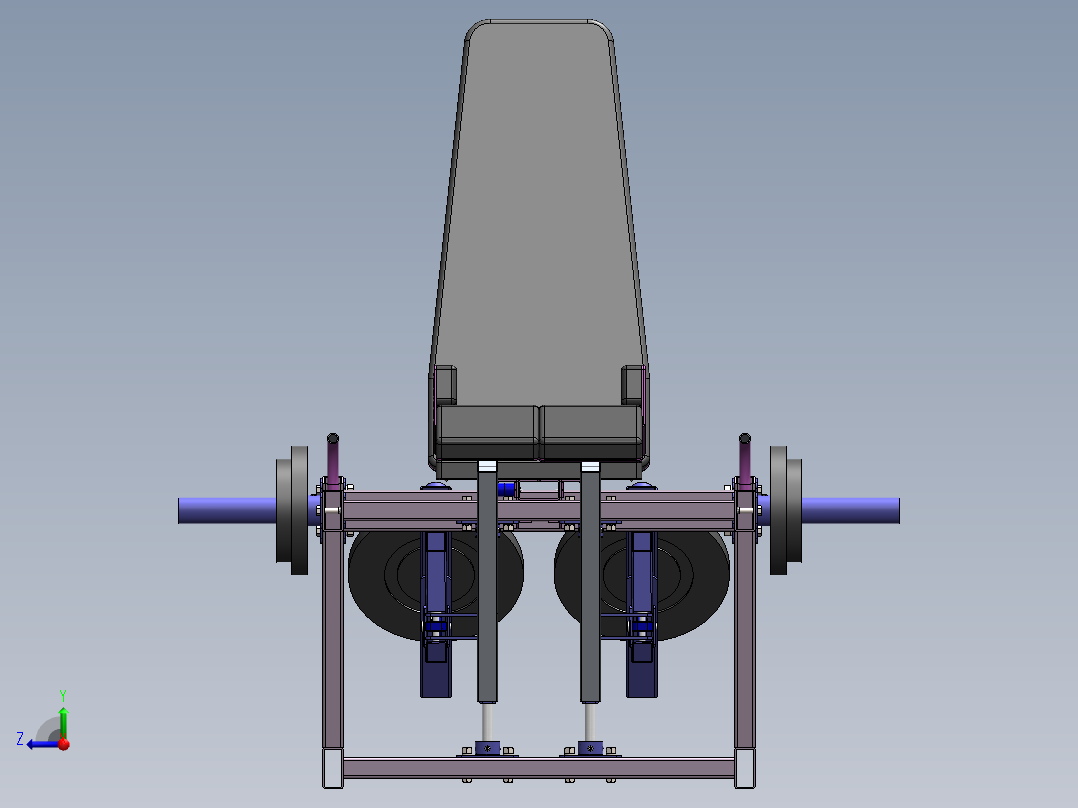 大腿肌肉的训练师右视图