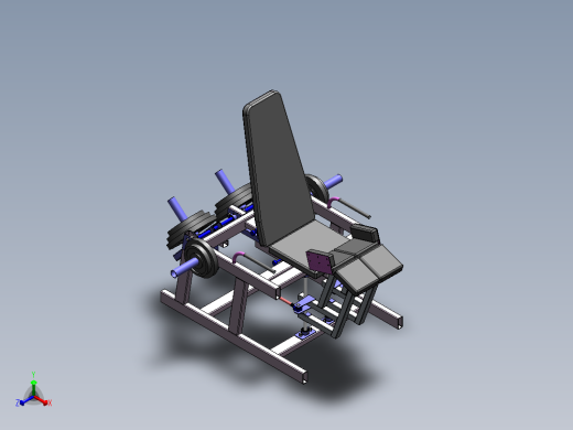 大腿肌肉的训练师正等轴测缩略图