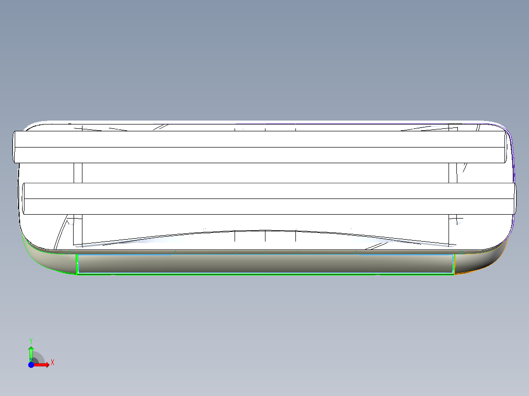室内空调前面板（详细的外壳）前视图