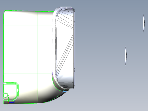 室内空调前面板（详细的外壳）左视缩略图