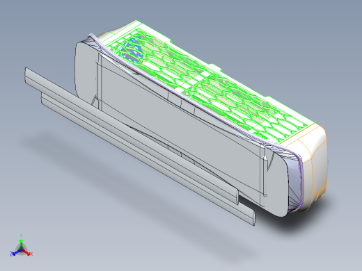 室内空调前面板（详细的外壳）正等轴测缩略图