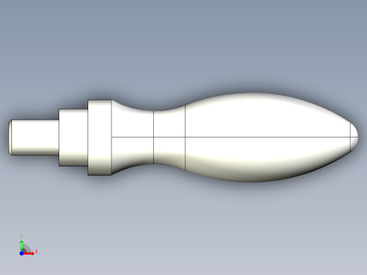 把手(迴轉)2446-3D多系列多零件图纸模型前视缩略图