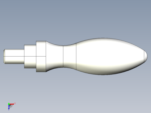 把手(迴轉)2446-3D多系列多零件图纸模型俯视缩略图