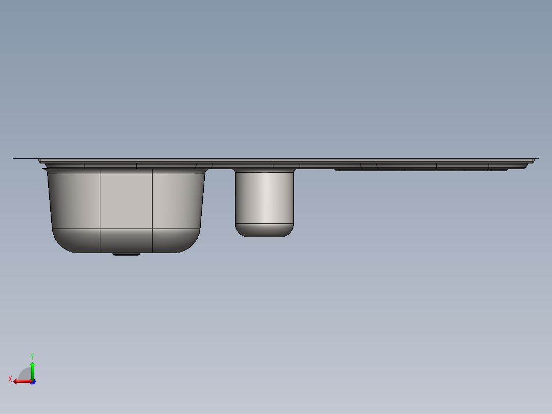 水槽、不锈钢水槽(109)后视图