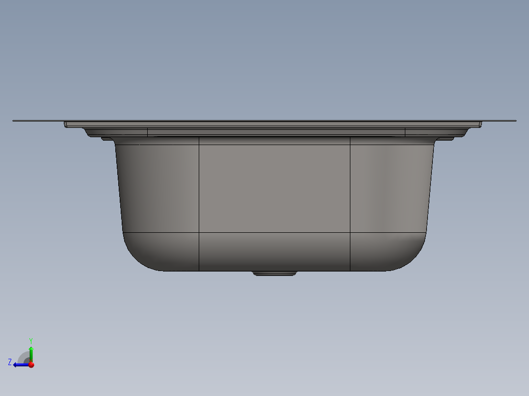 水槽、不锈钢水槽(109)右视图