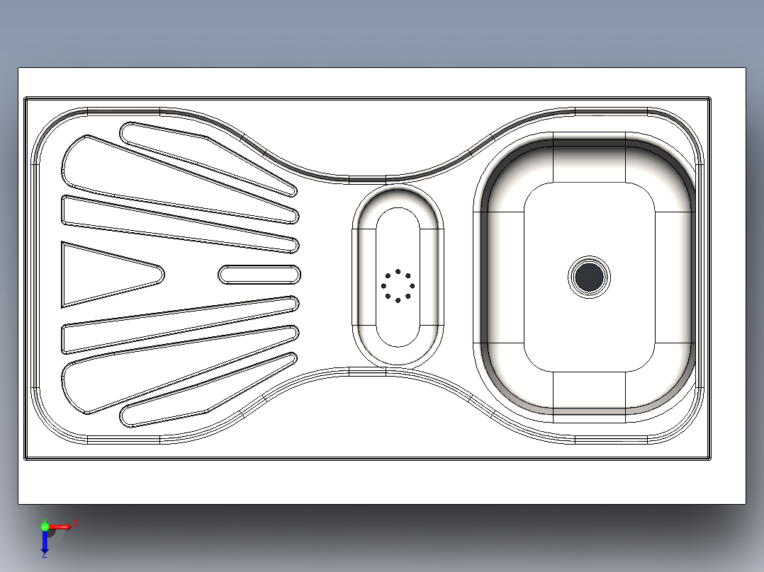 水槽、不锈钢水槽(109)俯视图