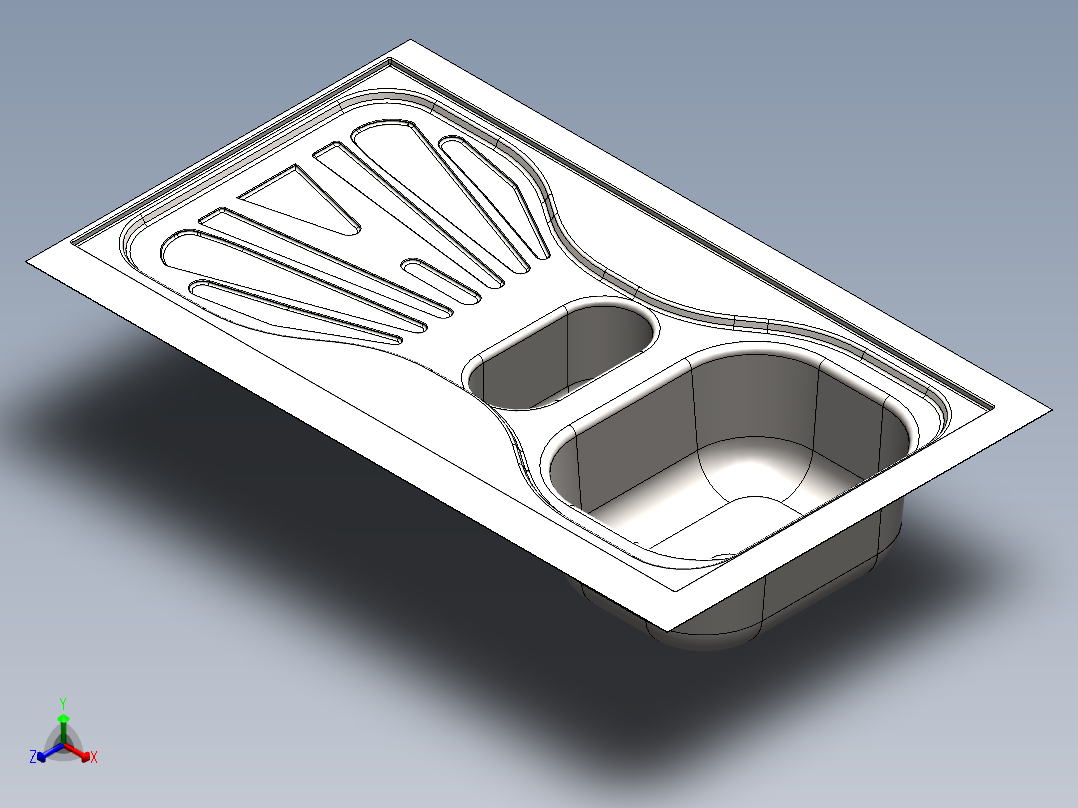 水槽、不锈钢水槽(109)正等轴测图