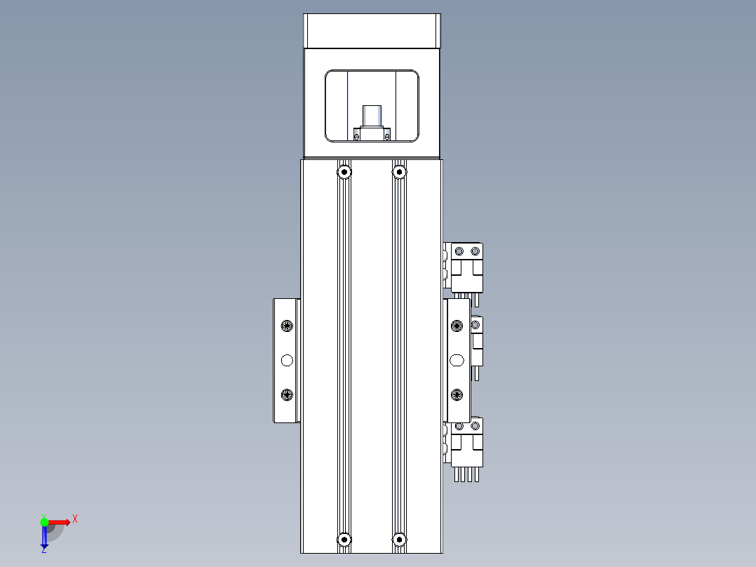 TPA-KNR-60E-1205C-L50A1-M-P40-N3线性模块铝制底座俯视图
