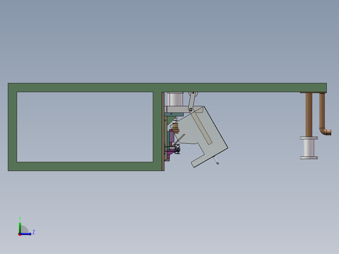 2TW FRI 自动开口工装（sw18可编辑+工程图）左视图