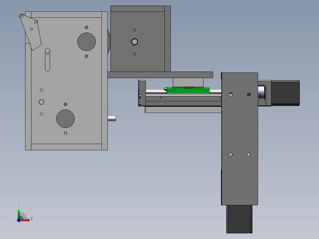砂带打磨机二坐标移动sw20可编辑前视图