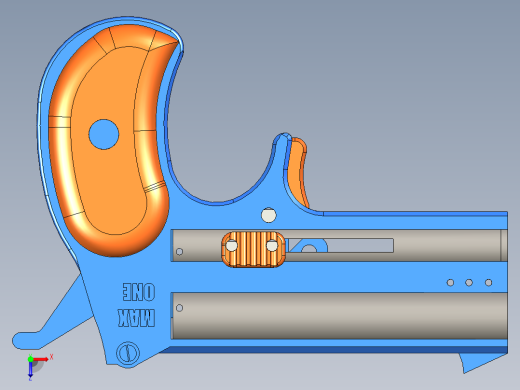 德林杰 粉笔头发射器 无五金 安全玩具俯视缩略图