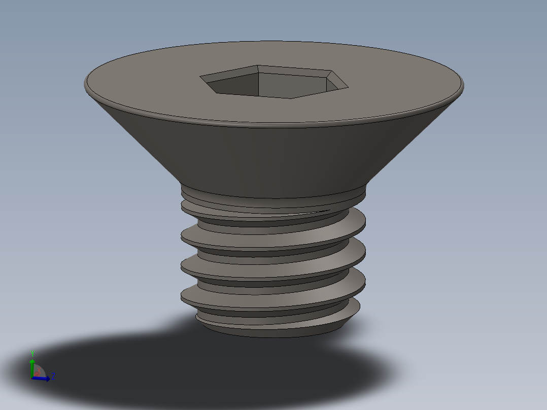 Screw_ISO_10642_M6x8_A2.SLDPRT主视图