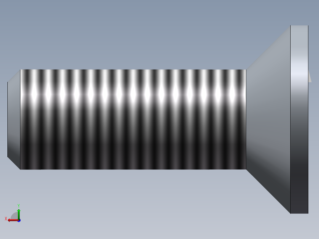平头内六角螺丝 东明 全牙 M4-12 A2-70后视图