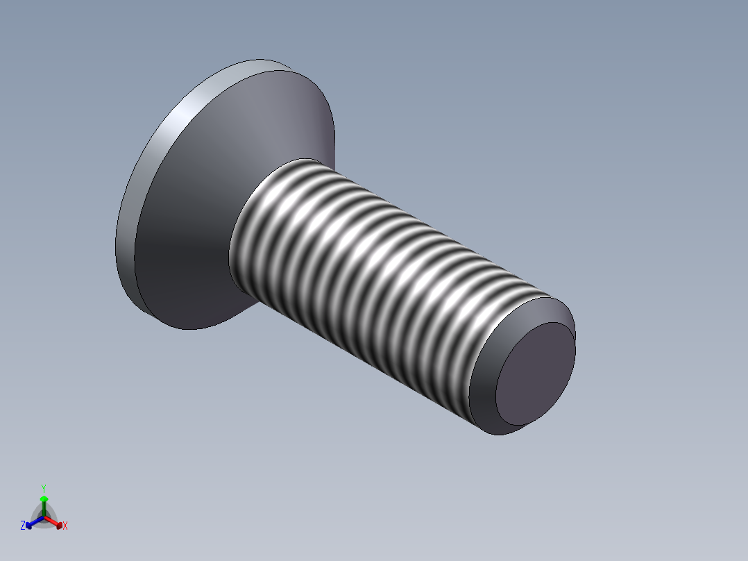 平头内六角螺丝 东明 全牙 M4-12 A2-70正等轴测图