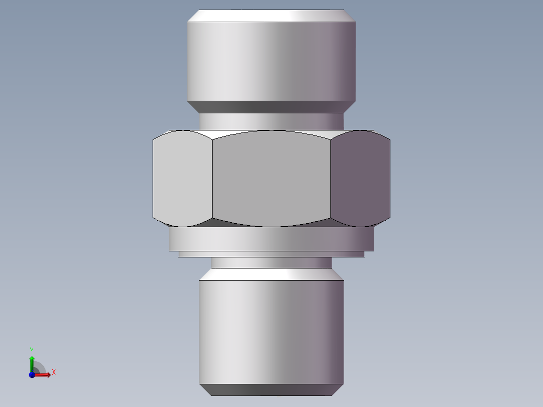 公制螺纹ED密封、1DM-14-12WD前视图
