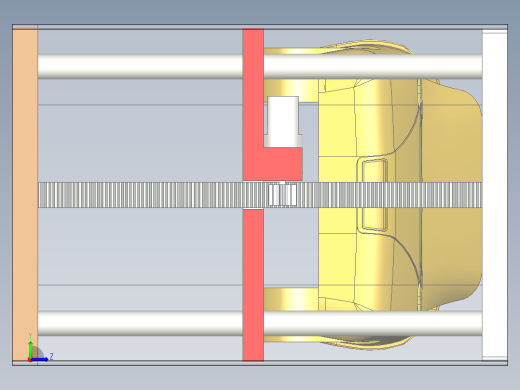 模型摆件立体自动仓库升降机运输模型升降设计左视缩略图