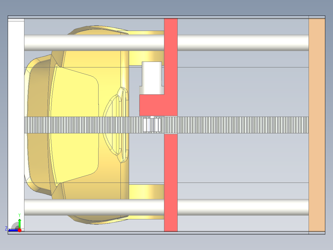 模型摆件立体自动仓库升降机运输模型升降设计右视图