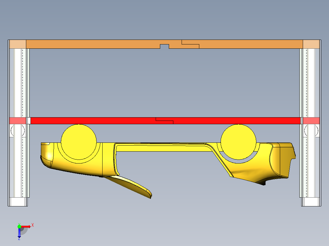 模型摆件立体自动仓库升降机运输模型升降设计俯视图