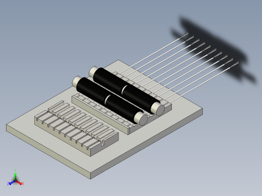 一個細爪穿入彈簧的机构
