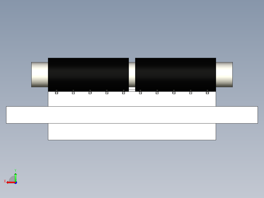 一個細爪穿入彈簧的机构后视图